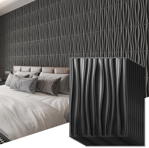 Art3d PVC Wavy Textured 3D Wall Panels, 15.7 x 11.8 Inch by Art3d
