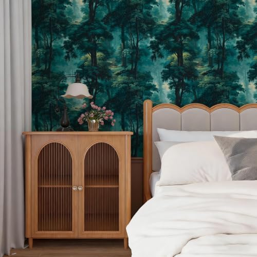 Misty Forest Landscape Peel and Stick Wallpaper Self Adhesive 17.72" x 236.21'' - Image 5