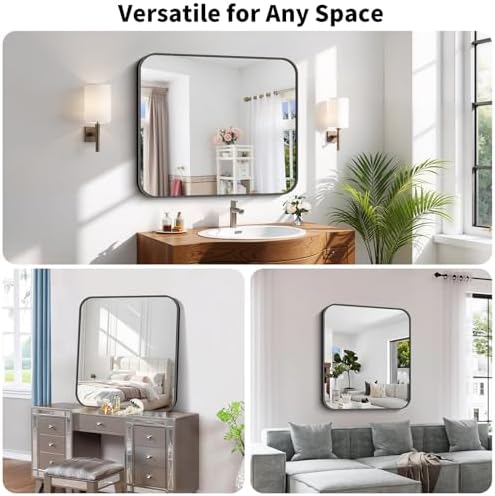 Koonmi Bathroom Wall Mirror, 30x36 Inch Large Vanity Mirror - Image 6