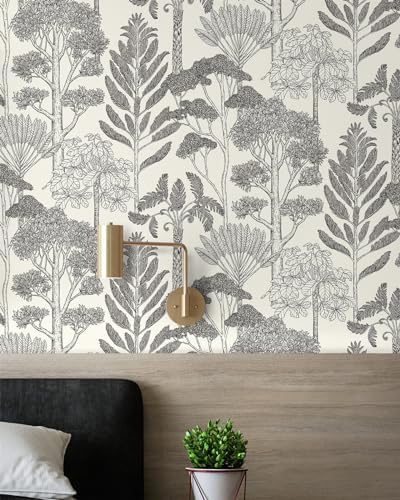 Forest Wallpaper Peel and Stick Vintage Tree Wall Paper 590in 17.3in by VisitTheLativo