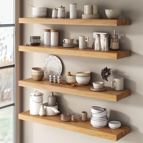Venusmiles Elm Floating Shelves - Image 2