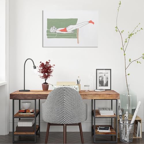 Modern Female Portrait Canvas Wall Art A Decadent Woman Rest Posters Wall Art - Image 5