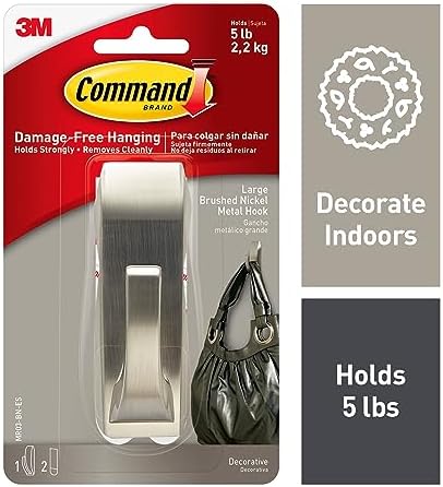 Command Modern Reflections Large Hook, 1 Hook, 2 Strips - Image 2