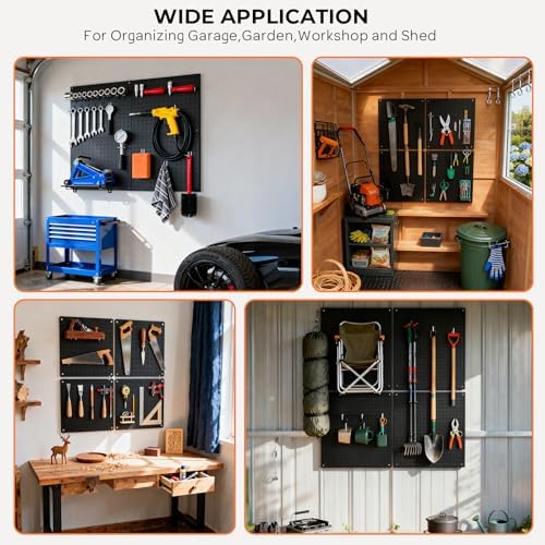 INCLY 4 Pack 12"x16" Upgrade Thicker Heavy Duty Metal Peg Board - Image 7