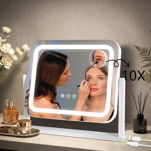 Ratsamee Rechargeable Vanity Mirror, 8000mAh 12"×14" Makeup Mirror - Image 7