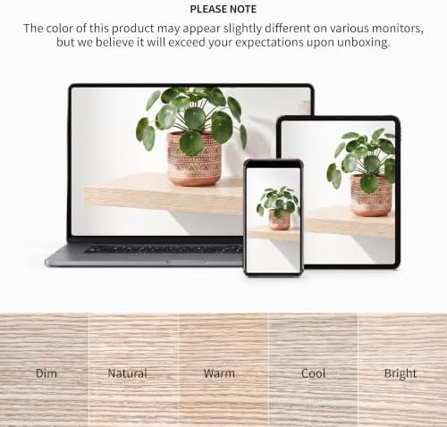 Oak Floating Shelves for Wall, 12 Inch Wooden Wall Shelf Set of 2 - Image 6