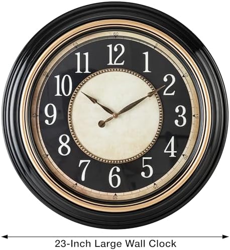 Pacific Bay Norden 23 inch Decorative Wall Clock, 3-D Dial - Image 5