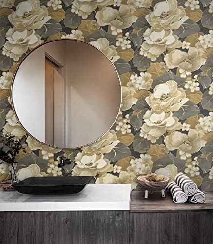 NextWall Nouveau Floral Peel and Stick Wallpaper - Image 2