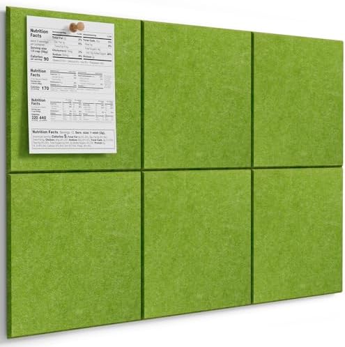 MaxGear Felt Bulletin Board 36" x 24", Forest Green Felt Wall Tile Push Pin by MaxGear