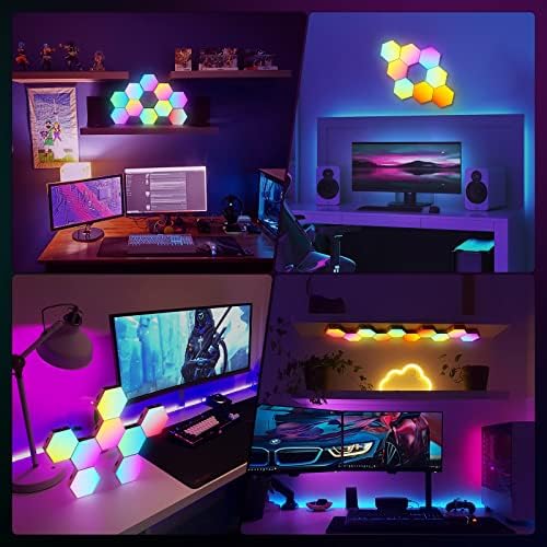 12-Pack Hexagon Light Panels – Smart RGB LED Wall Lights - Image 5