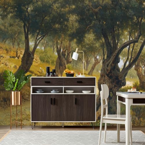 The Classical Realistic Style self-Adhesive Mural of Olive Orchard Scenery is - Image 4