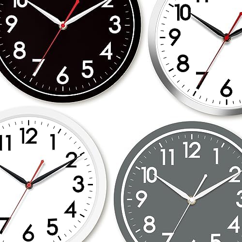 AKCISOT 12 Inch Wall Clock, Silent Battery Operated Analog Clock - Image 5
