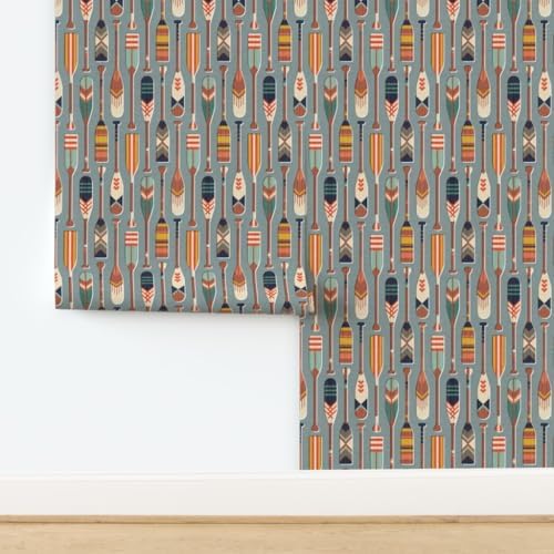 Spoonflower Lake House Cabin Peel and Stick Wallpaper - Image 4