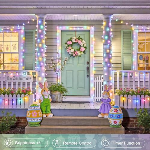 JMEXSUSS 33 ft 100 LED Connectable Globe Easter Lights String Indoor - Image 5