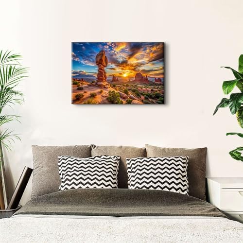Sunrise Arch Canyon lands Canvas Wall Art - Image 2