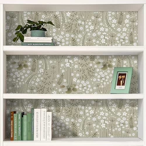 17.5"x475" Vintage Wallpaper Peel and Stick Botanical Wildflowers Wallpaper - Image 2
