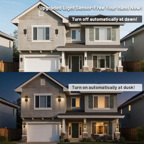 AKEZON Dusk to Dawn Outdoor Wall Lights - Image 3