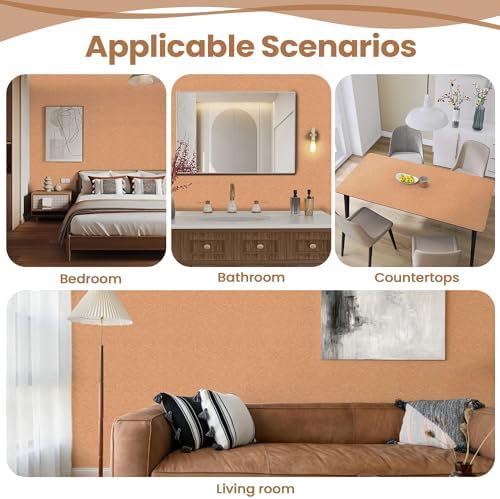Cream Peel and Stick Self Adhesive Wallpaper Countertop Contact Paper - Image 4