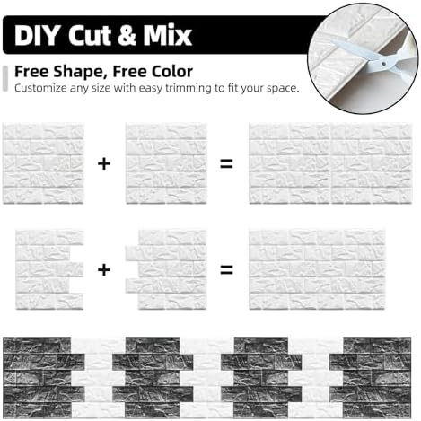 WADILE Peel and Stick 3D Wall Panels 12x12in PVC 10 Pack White - Image 7