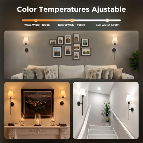 Brightown Battery Operated Wall Sconces Set of 2 - Image 4