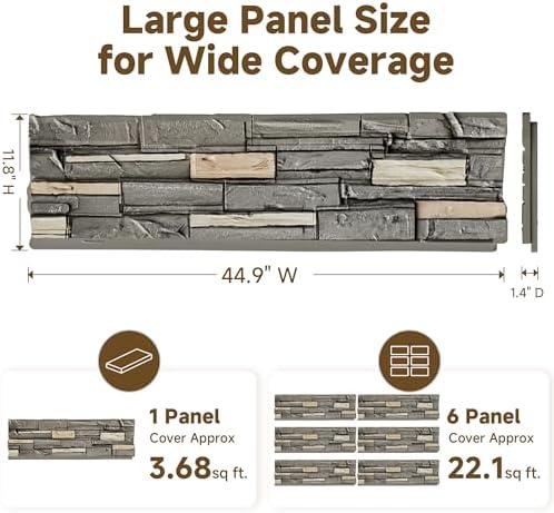 Faux Stone Wall Panels, 3D Artificial Rock Siding - Image 2