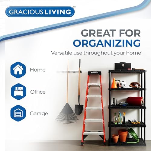 Gracious Living 2-Pack 5 Shelf Unit, Storage Shelves and Rack - Image 5