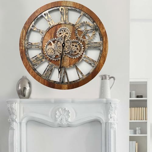 ImprovingLife The Original Real Moving Gear Wall Clock Vintage Industrial - Image 5