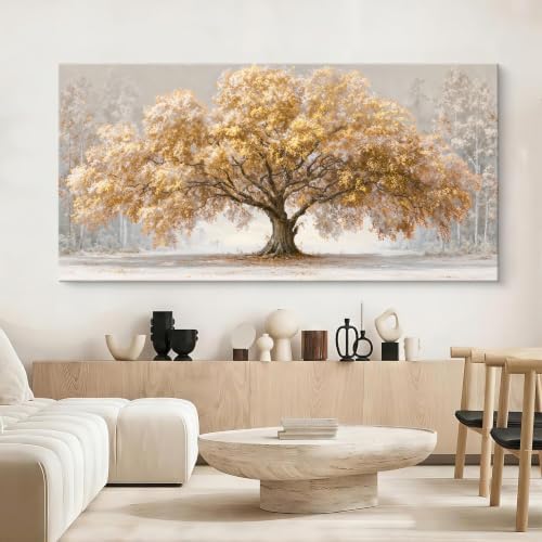 Gold Tree Of Life Wall Art Decor 35"x70" Landscape Wall Art - Image 6