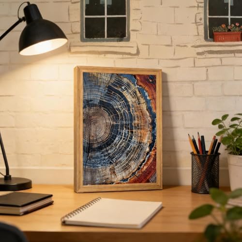 Tree Ring Wall Art Framed, Modern Nature Decor - Image 2