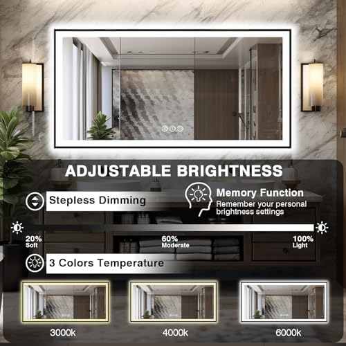 EchosLife Large 88x38 LED Bathroom Mirrors - Image 6