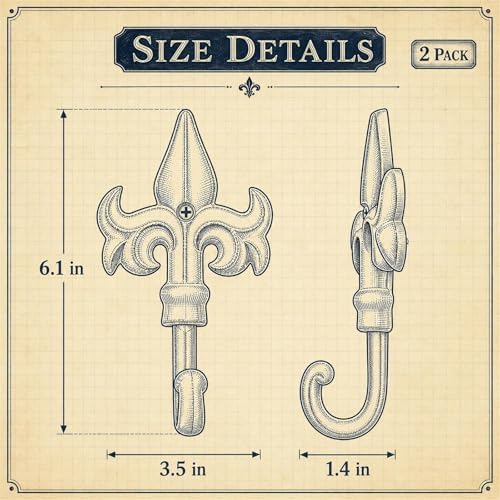 iobiotio Cast Iron Wall Hooks - Image 2