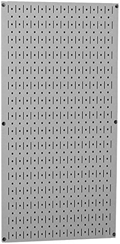 Wall Control Pegboard 32in x 16in Gray Metal Pegboard Tool Board Panel by Wall+Control