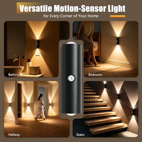 2 Pack Motion Sensor Wall Light, Rechargeable Wall Sconces - Image 4