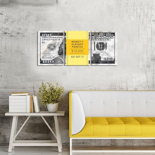 Inspirational Money Wall Art 100 Dollar Bill Wall Art Money Wall Art Decor - Image 2
