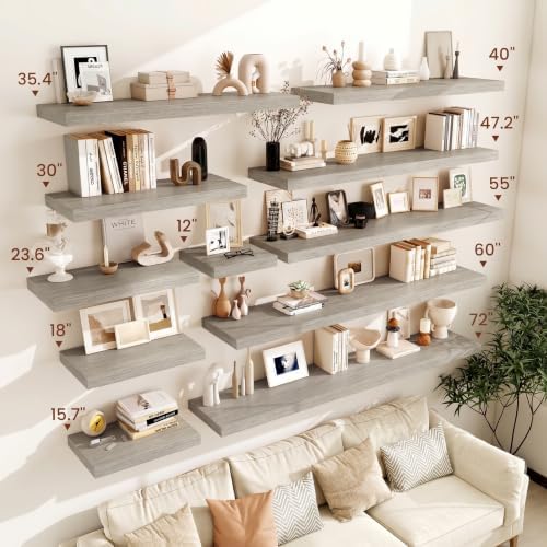 Vivelove Deep Floating Shelves 72x12” Set of 1 - Image 2