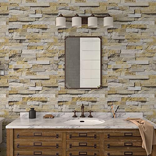 VaryPaper Slate Brick Wallpaper Peel and Stick Stone Wallpaper 15.7''x315'' - Image 5