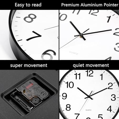 Inbagi 8 Pcs Wall Clock Bulk Silent - Image 5