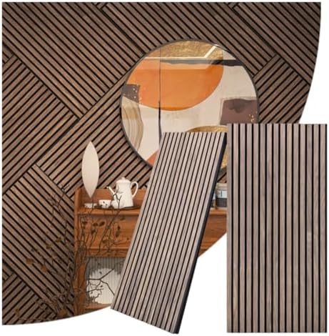 2PCS 3D Fluted Sound Absorbing | Acoustic Wood SLAT Wall Panels | Interior by ARTSLATSLatisakindofart