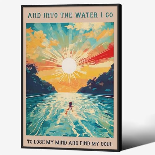 Sunrise Sunset landscape Posters Abstract Ocean Painting Wall Art 24X36 inch by Unknown