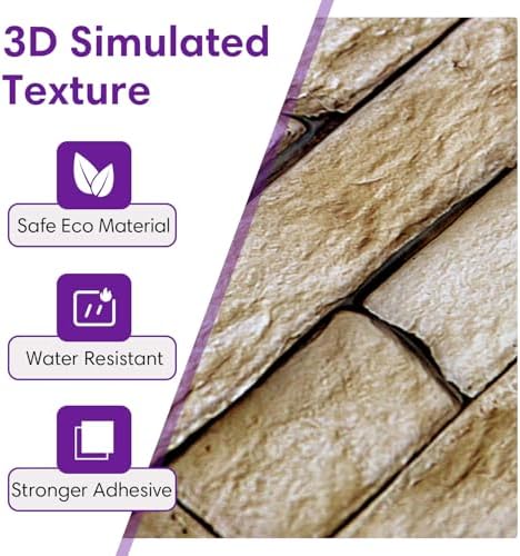 3D Faux Stone Wall Panels Peel and Stick, Designed - Image 3