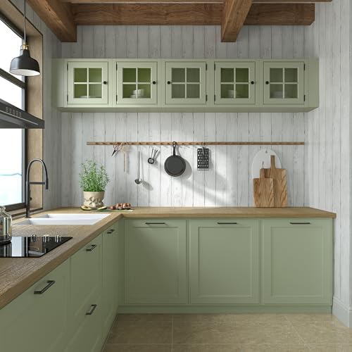 Abyssaly White Wood Shiplap Peel and Stick Wallpaper Farmhouse Wallpaper - Image 5