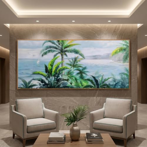 Anolyfi Palm Tree Picture Green Tropical Wall Art - Image 6