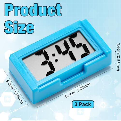 Frienda 3 Pieces Mini Small Digital Clock Stick On - Image 2