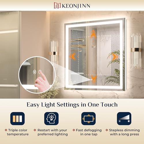 Keonjinn 55x30 Inch LED Bathroom Mirror - Image 3