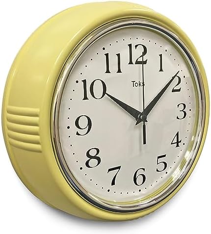 Lily's Home Retro Wall Clock, 9.5 Inch Vintage Design, Silent Non-Ticking by LilysHome