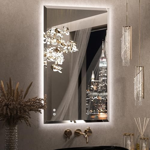 Keonjinn 24"x40" LED Mirror for Bathroom, Backlit Mirror by Keonjinn