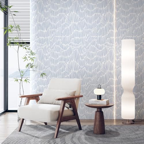 Theper Blue Contact Paper Modern Peel and Stick Wallpaper 17.3"×118" - Image 2