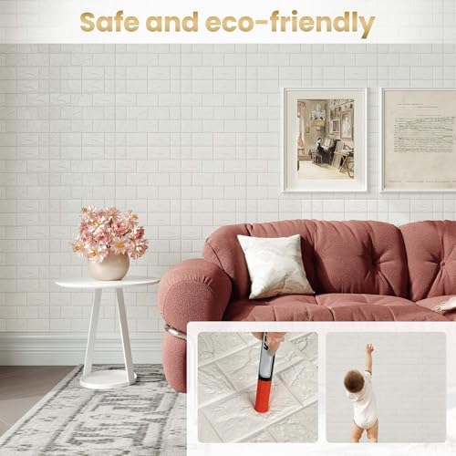 Faux Brick Wall Panels Peel and Stick Tile - Image 3