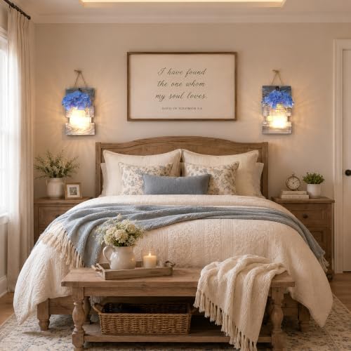 Besuerte Farmhouse Wall Decor Living Room, Rustic Wall Hanging Decor Mason Jar - Image 5