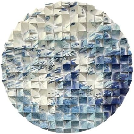 LIUZEYUE - Abstract Flow Round Wood Wall Art, Modern Circular Wooden Decor - Image 2
